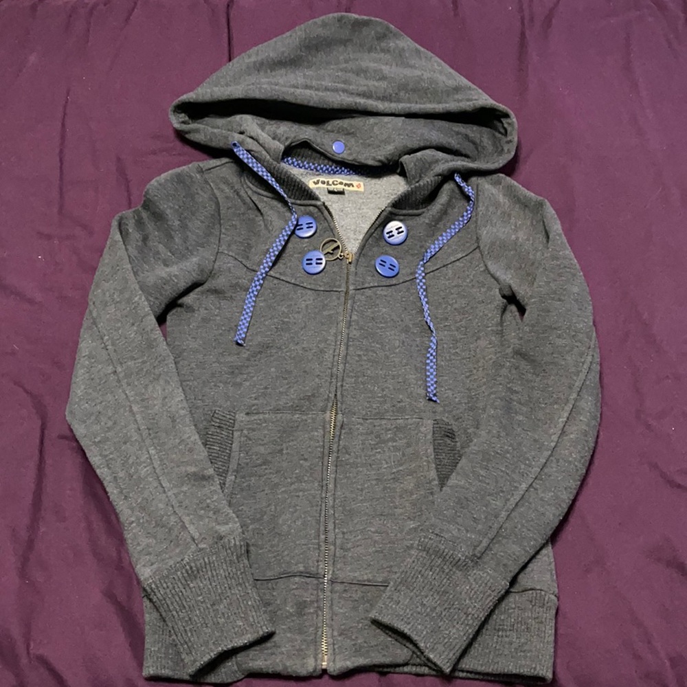 Volcom full zip hoodie with removable hood